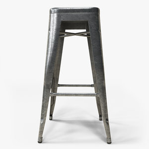 realistic tolix bar stool 3d max