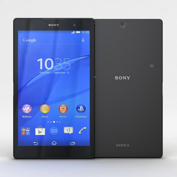 Sony Xperia Z3 Tablet 3d Model