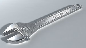3d model adjustable wrench