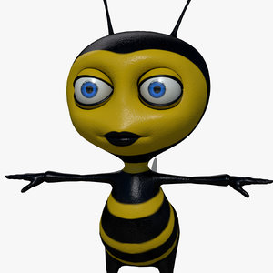 3d model of cartoon bee