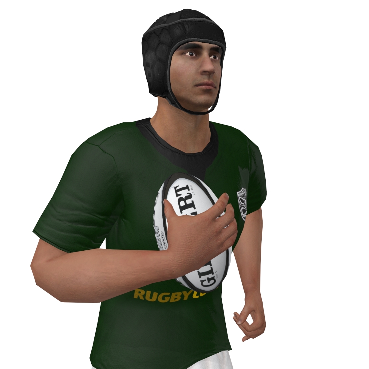 rigged rugby player 3d model