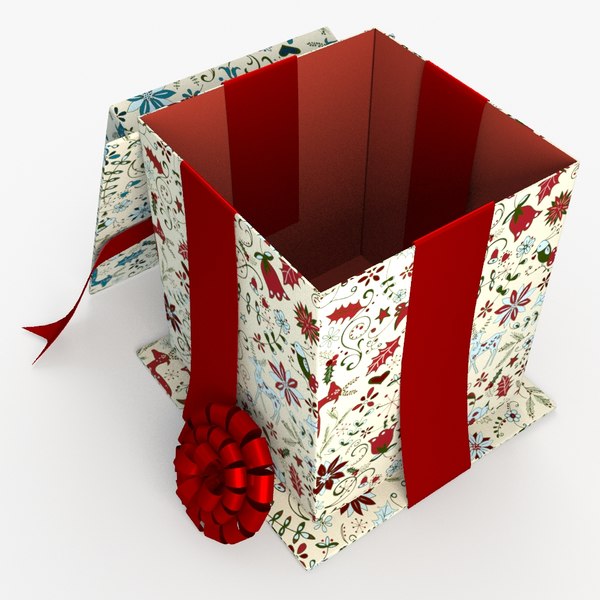christmas gift present box dxf