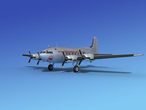 3d model propellers boeing 307