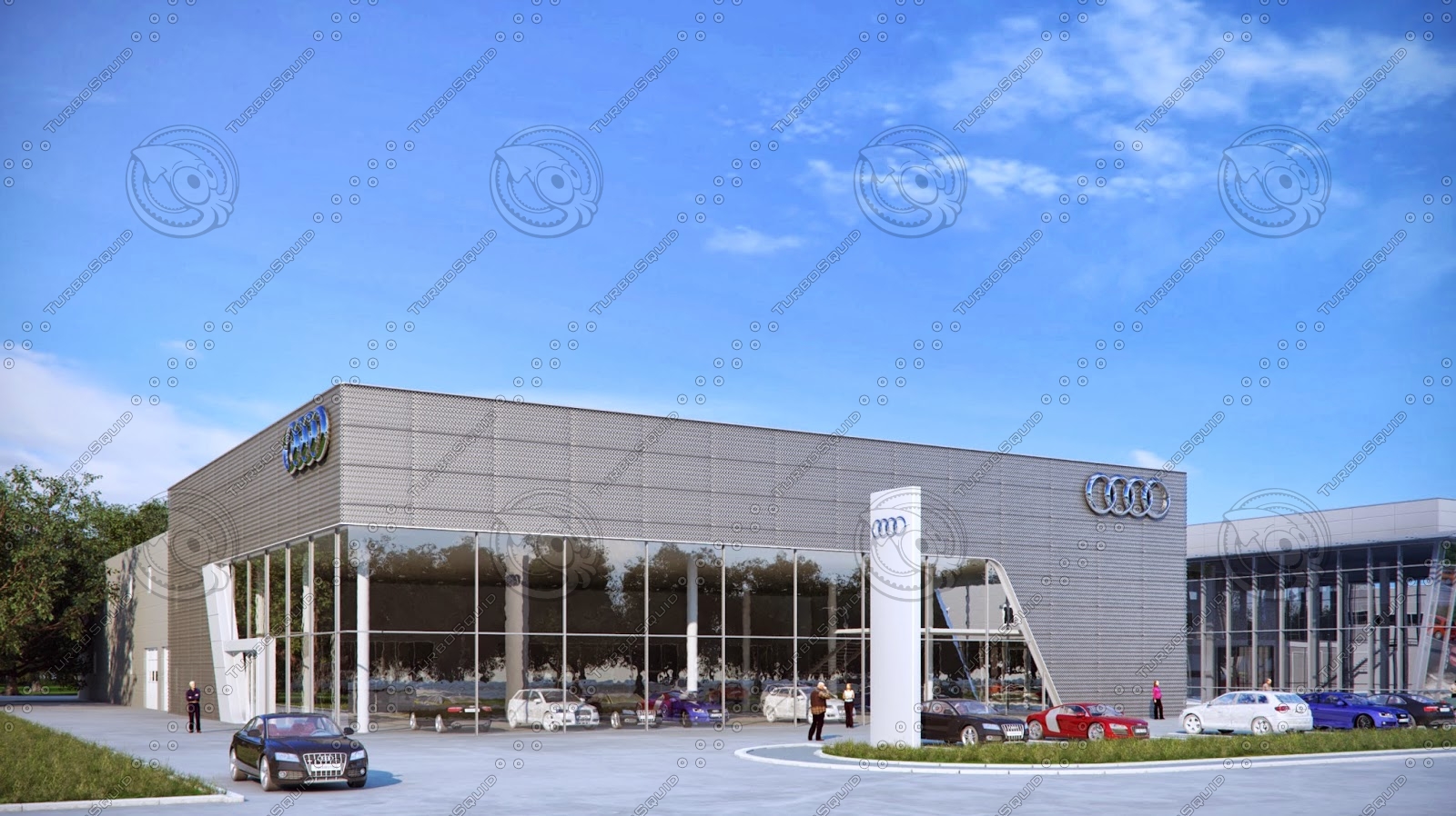 3d model auto dealer centre