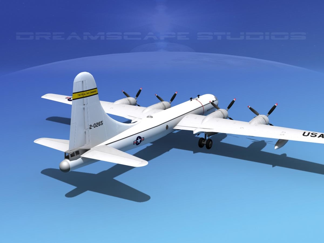 Superfortress Boeing B-50 Bomber 3d 3ds