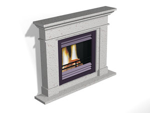 3d model jellum fireplace