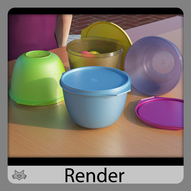 3d model plastic tupperware