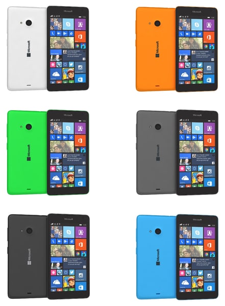 microsoft lumia 535 colors 3d 3ds