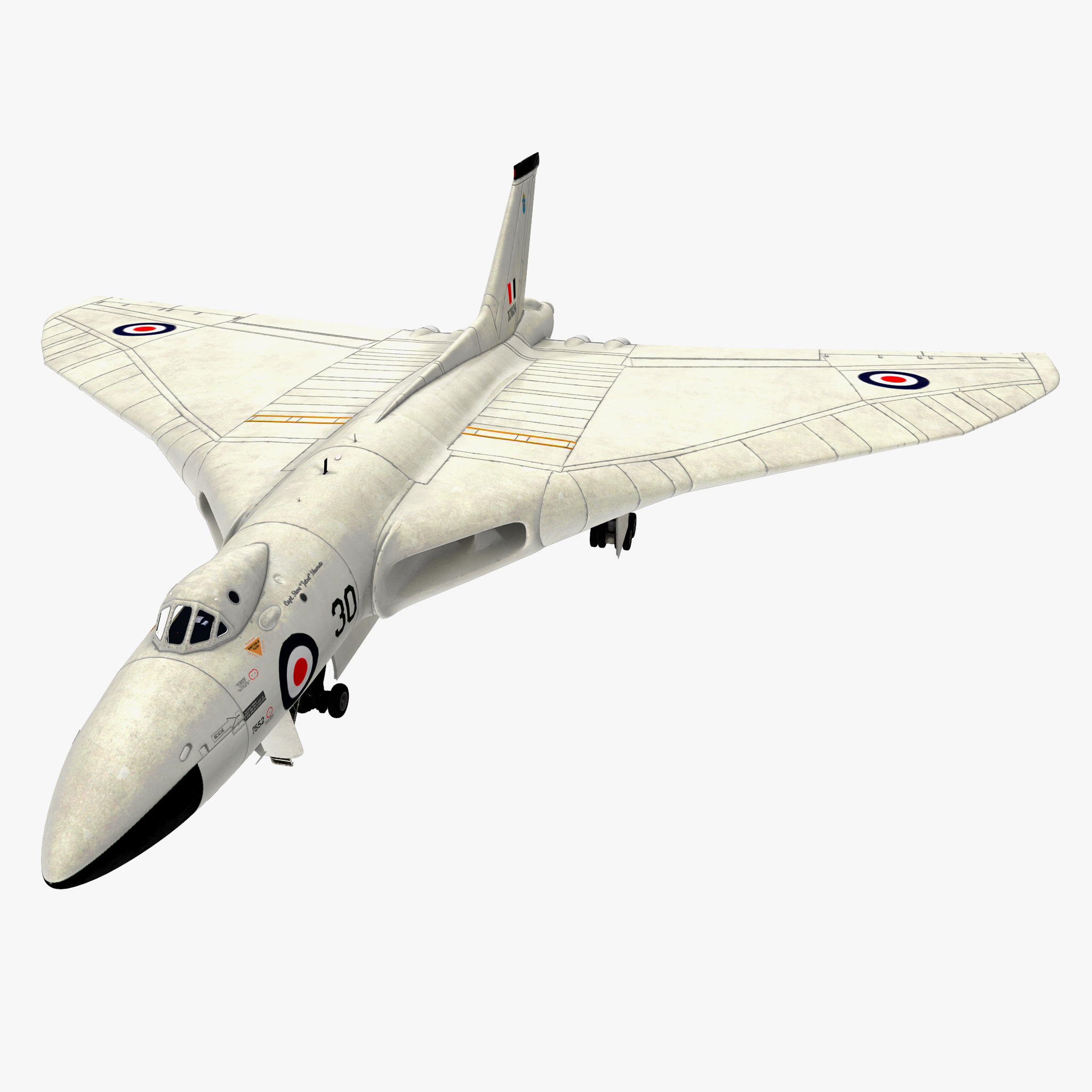 3d aircraft avro vulcan rigged