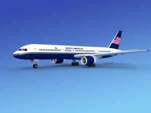 3d model airline boeing 757 757-200