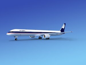 airline boeing 757 757-300 3d max
