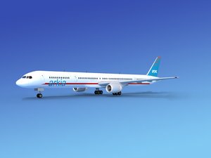 airline boeing 757 757-300 3d dxf
