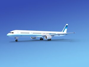 airline boeing 757 757-300 3d 3ds