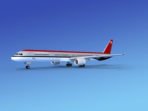 3d model of airline boeing 757 757-300