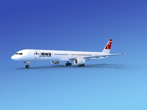 3d model airline boeing 757 757-300