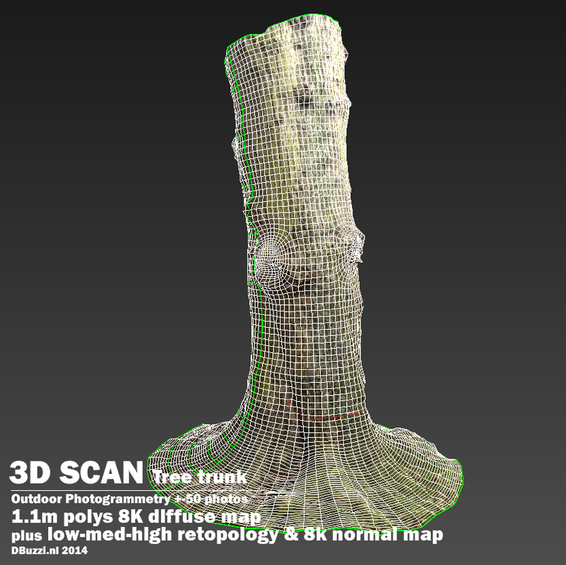 scan tree trunk 3d model