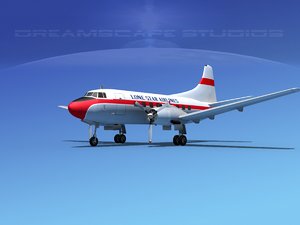 3d model propellers martin 404 airlines