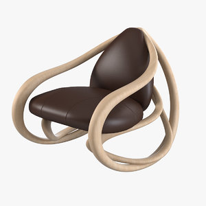 3d model giorgetti rocking chair 69810