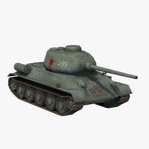 3d t-34 85 red army model