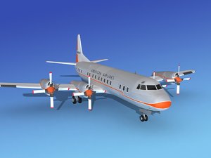 propellers electra airline lockheed 3d model