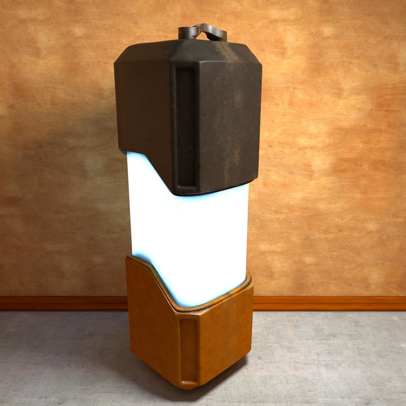 Free Sci Fi Lamp 3d Model