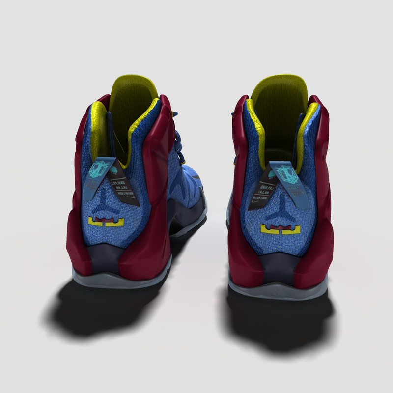 Lebron James 12 Shoes 3d Obj Lebron james 12 shoes 3d obj