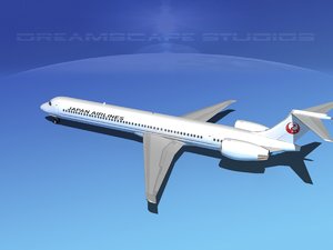 3d model mcdonnell douglas md-80 airliners