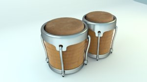 3d bongo drums