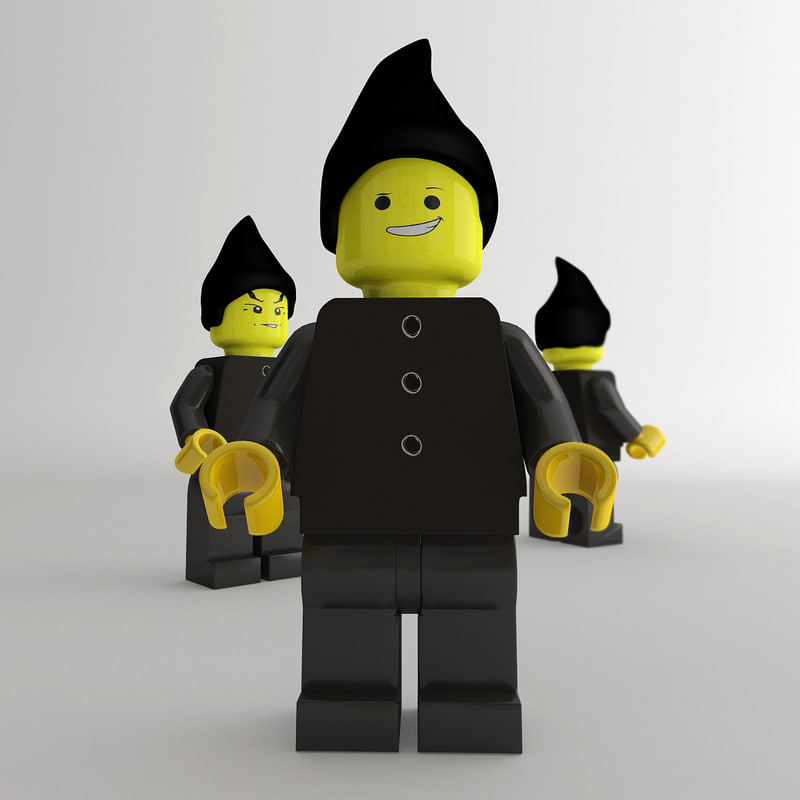 realistic lego figure 3d x