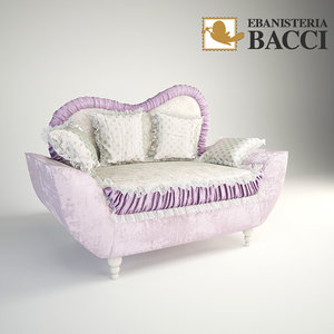 little sofa ebanisteria bacci 3d model