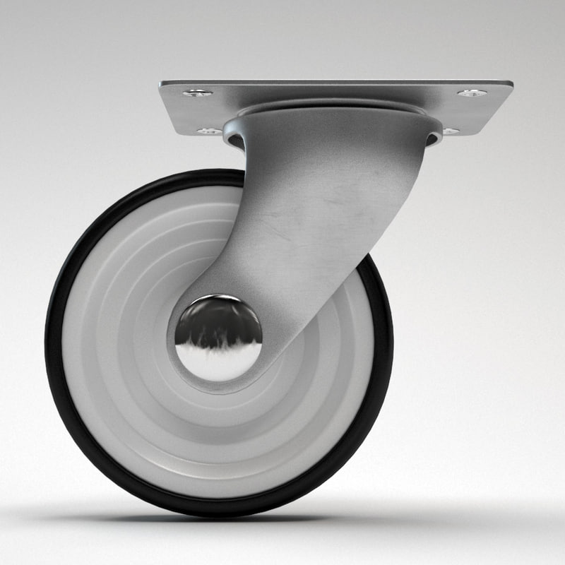 3d model caster wheel
