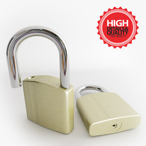 3d 3ds padlock lock cadenas