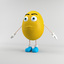 egg cartoon character obj free