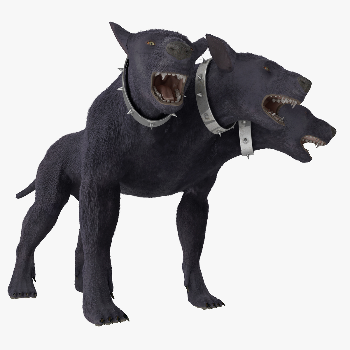 three-headed dog cerberus fur 3d max