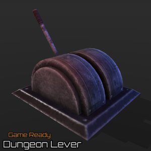 3d model ready dungeon lever