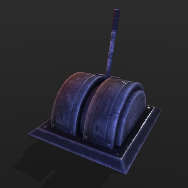 3d model ready dungeon lever