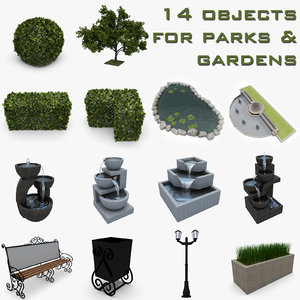 garden park 3d max