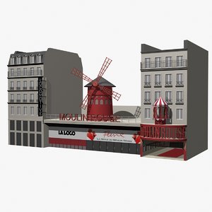 3d model moulin-rouge building