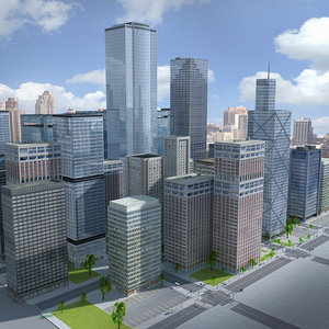 3d model city building new york