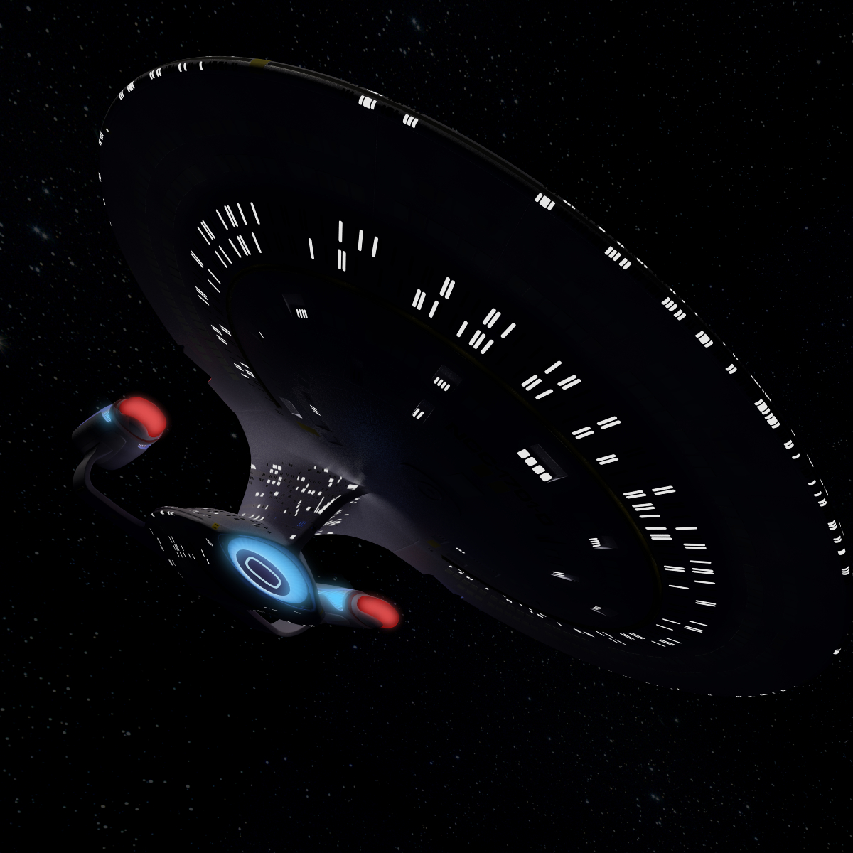 uss enterprise d star trek 3d model