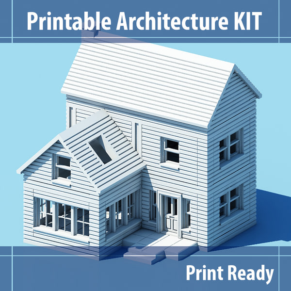 free printable architecture kit series 1 3d model