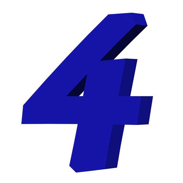 Texture PNG number blue cutout