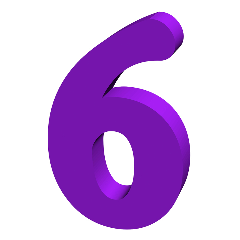 Texture PNG number purple cutout