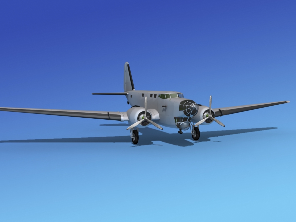 3d model of douglas b-18 bolo bomber