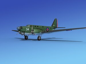 3d model douglas b-18 bolo bomber