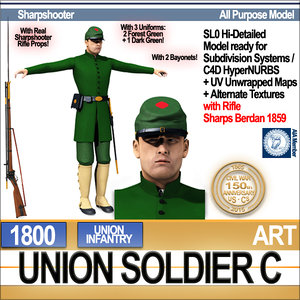 c4d civil war union soldier