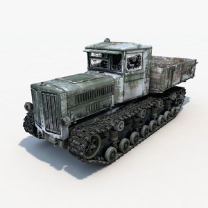 3ds max soviet artillery tractor