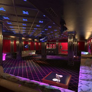 3d night club interior