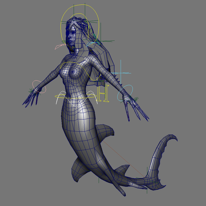 3d mermaid girl