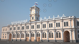 3d model moskovsky railway station